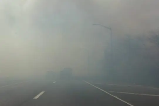 The smoke on the West Shore Expressway! 